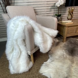 White Faux Fur Throw | White Fur Blanket | Matterhorn Throw