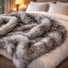 Luxury Faux Fur Throw | Long-Haired Coyote Fur Blanket