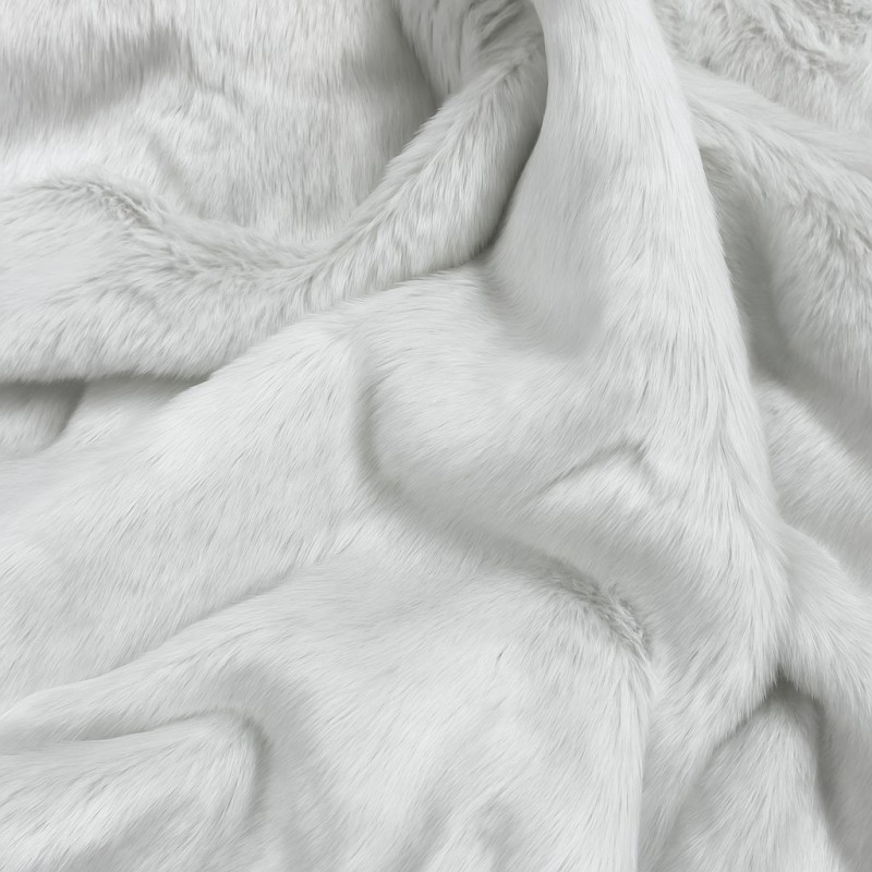 Silver Faux Fur Throw | Arctic Fox Fur Blanket | Luxury Fur Bedspread