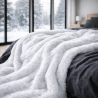 Silver Faux Fur Throw | Arctic Fox Fur Blanket | Luxury Fur Bedspread