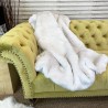 Silver Faux Fur Throw | Arctic Fox Fur Blanket | Luxury Fur Bedspread