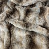 Striped Faux Fur Cushions | Grey Fake Fur Cushions | Fur Sofa Cushions