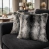 Faux Fur Scatter Cushions | Fur Sofa Cushions | Striped Fur Cushions