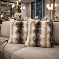 Faux Fur Cushion Ashford White | Fur Pillows | Faux Fur Cushion Cover