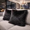 Black Faux Fur Cushion | Black Cushion Covers | Black Fur Pillows