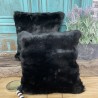 Black Faux Fur Cushion | Black Cushion Covers | Black Fur Pillows