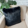 Faux Fur Cushion Black Bear | Black Fur Pillow | Black Fur Cushions