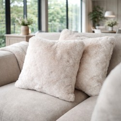 Faux Fur Cushion Richmond Beige | Beige Fur Pillow | Beige Fur Cushion