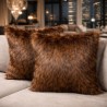 Raynard Faux Fur Cushions | Brown Fur Pillows | Fur Cushion Covers