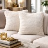 Faux Fur Cushion Richmond Cream | Cream Fur Pillow | Off-white Fur