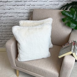 Faux Fur Cushion Richmond Cream | Cream Fur Pillow | Off-white Fur