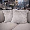 Faux Fur Cushion Richmond Taupe | Taupe Fur Pillow | Pale Grey Cover
