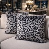 Grey Ocelot Faux Fur Cushions | Animal Print Fur Pillows | Cushion Covers