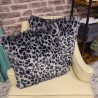 Grey Ocelot Faux Fur Cushions | Animal Print Fur Pillows | Cushion Covers