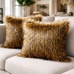 Red Panda Faux Fur Cushion | Fox Fur Cushions and Pillows | Pillow Cover