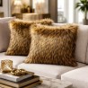 Coussin en fausse fourrure de renard roux | Coussins et oreillers en fourrure de renard | Housse de coussin