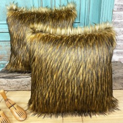 Red Panda Faux Fur Cushion | Fox Fur Cushions and Pillows | Pillow Cover