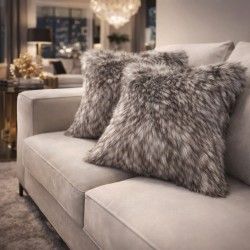 European Wolf Faux Fur Cushion | European Wolf Fur Cushions and Pillows
