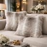 Coussins en fausse fourrure de renne | Oreillers en fausse fourrure | Coussins en fourrure de renne