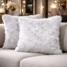 Arctic Fox Faux Fur Cushions | Fox Fur Pillows | Grey Sofa Cushions