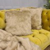 Camel Faux Fur Cushions | Beige Fur Pillows | Plain Faux Fur Cushions