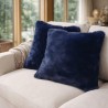 Richmond Navy Faux Fur Cushions | Navy Blue Fur Cushions | Blue Cushion
