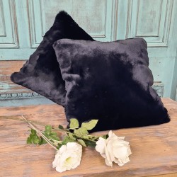 Richmond Navy Faux Fur Cushions | Navy Blue Fur Cushions | Blue Cushion