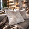 Beige Frost Faux Fur Cushions | Luxury Faux Fur Cushions and Pillows
