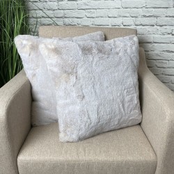 Beige Frost Faux Fur Cushions | Luxury Faux Fur Cushions and Pillows