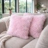 Coussins en fausse fourrure rose bonbon | Coussin en fausse fourrure rose | Coussin en fourrure rose