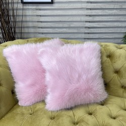 Candyfloss Faux Fur Cushion | Pink Faux Fur Cushions | Pink Fluffy Cushion