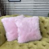 Coussins en fausse fourrure rose bonbon | Coussin en fausse fourrure rose | Coussin en fourrure rose