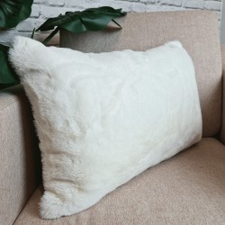 Richmond Cream Rectangular Cushion | Rectangular Faux Fur Cushions |