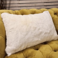 Richmond Cream Rectangular Cushion | Rectangular Faux Fur Cushions |
