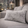 Aspen Grey Rectangle Fur Cushions | Rectangular Grey Faux Fur Cushions