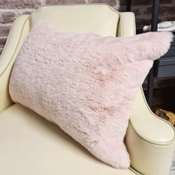 Chelsea Pink Rectangular Fur Cushion | Rectangular Faux Fur Cushions |