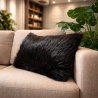 Rectangular Cushions | Rectangular Faux Fur Cushions Black Angus