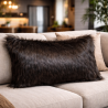 Coussin rectangulaire Ours brun | Coussin rectangulaire en fausse fourrure brune