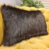 Rectangular Cushion Hazelwood | Brown Rectangular Faux Fur Cushions