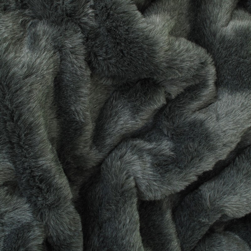 Badger Rectangular Faux Fur Cushions | Rectangular Grey Fur Cushions