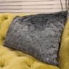 Badger Rectangular Faux Fur Cushions | Rectangular Grey Fur Cushions