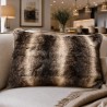 Kensington Rectangular Faux Fur Cushion | Rectangular Striped Cushion