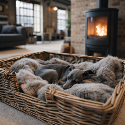 Luxury Faux Fur Dog Blankets | Ash Faux Fur Dog Blanket | Grey Blanket
