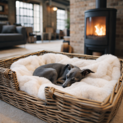 Richmond Cream Fur Pet Blanket | Cream Faux Fur Dog Blankets |