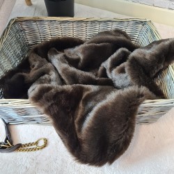 Brown Fur Dog Blanket | Brown Faux Fur Dog Blanket | Brown Pet Blanket