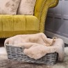 Chelsea Sandstone Fur Pet Blanket | Beige Faux Fur Dog & Cat Blankets |