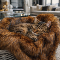 Couverture pour animaux de compagnie Raynard en fausse fourrure | Couvertures marron en fausse fourrure pour chiens et chats |