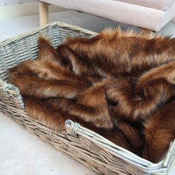 Raynard Faux Fur Pet Blanket | Brown Faux Fur Dog & Cat Blankets |