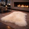 Tapis en peau de mouton islandaise blanc crème | Tapis de luxe en peau de mouton naturelle