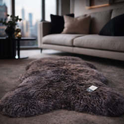 Chocolate Brown Sheepskin | Pure Wool Sheepskin Rugs | Brown Wool Rug